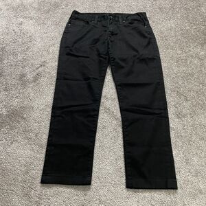 Guess Drexel Skinny Chino Pants Womens 33x26 Black Dark Wash Mid Rise Cotton